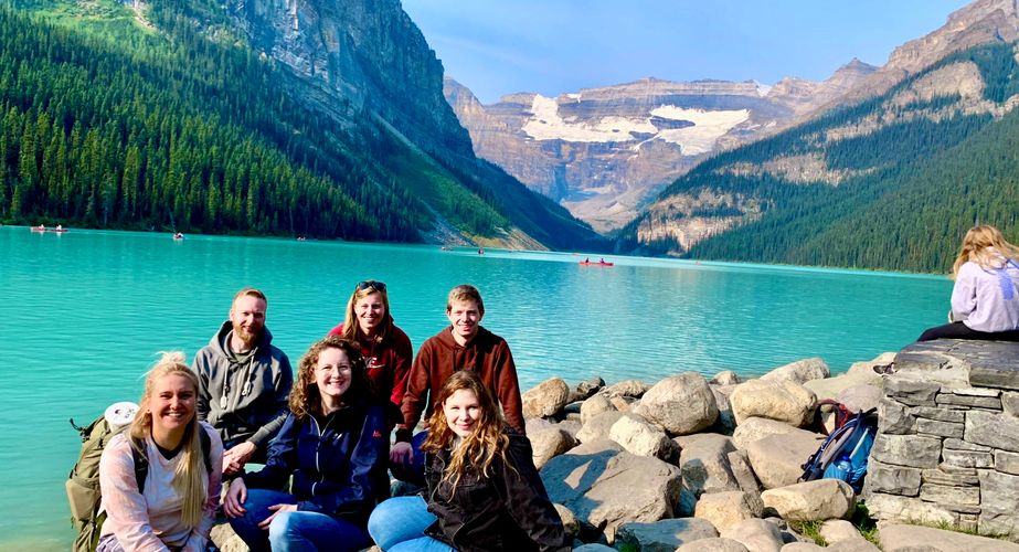 Groepsfoto Lake Louise Groepsfoto Lake Louise